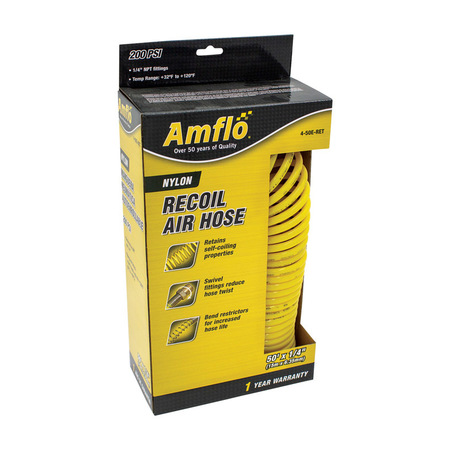 Amflo HOSE AIR 1/4""X50' RECOIL 450E-RET